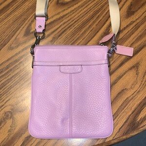 Coach Pebbled Leather Lilac Small Crossbody